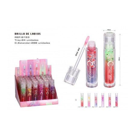 HUILE À LÈVRES HYDRATANTE FRUITS 6H. (0,79€ UNITÉ) PACK 24 EASY PARIS