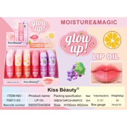 ÓLEO LIP GLOW UP 5ML. (€0,75 UNIDADE) PACK 24 KISS BEAUTY