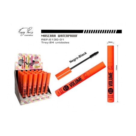 MASCARA VOLUME WATERPROOF (0.85€ UNIDAD) PACK 24 EASY PARIS