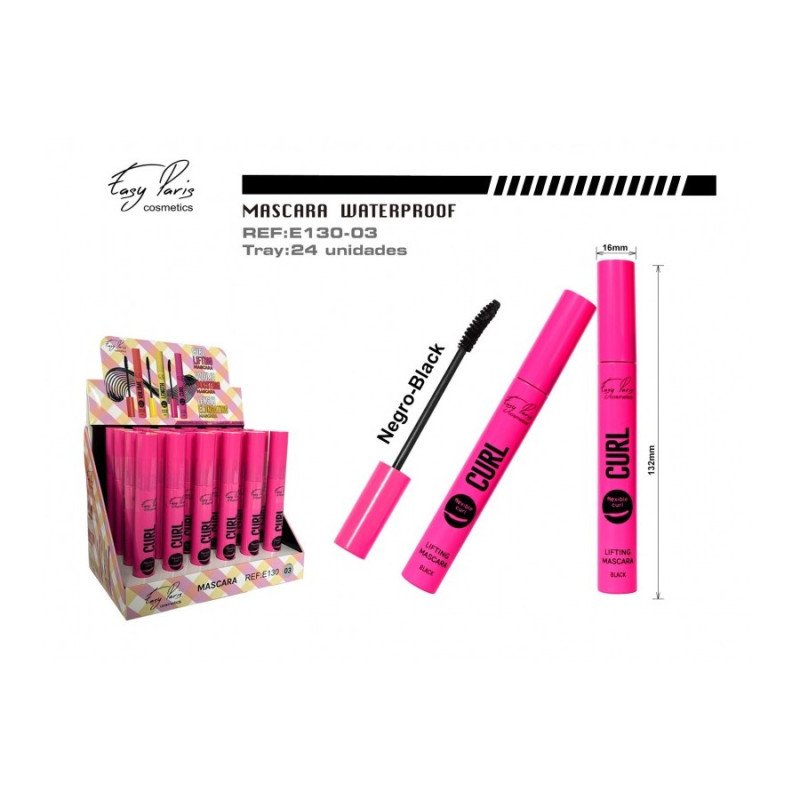 MASCARA CURL WATERPROOF (0.85€ UNIDAD) PACK 24 EASY PARIS
