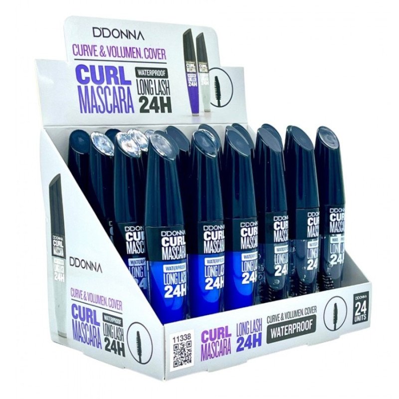 MASCARA DE PESTAÑAS CURVE&VOLUME 2 COLORES(0.69€ UNIDAD) PACK 24 D'DONNA