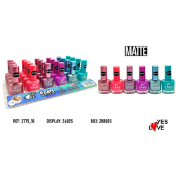 LACRE DE UNHAS EFEITO GEL 9 DIAS 6 CORES (0,68€ UNIDADE) PACK 24 YES LOVE
