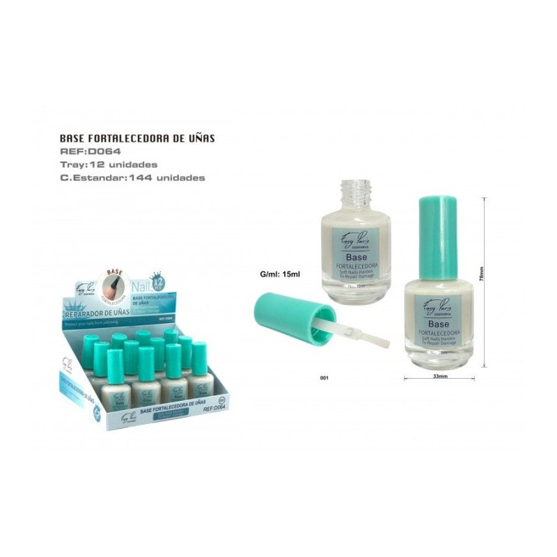 BASE DE RENFORCEMENT DES ONGLES (0,72€ UNITÉ) PACK 12 EASY PARIS