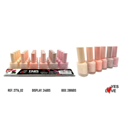 LACA DE UÑAS EFECTO GEL 9 DIAS 6 COLORES(0.65€ UNIDAD) PACK 24 YES LOVE