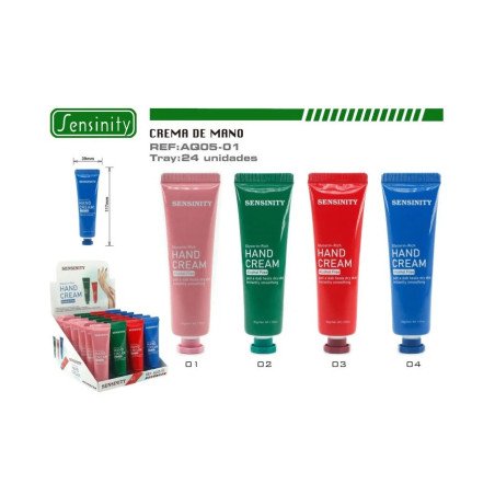 CRÈME POUR LES MAINS À LA GLYCERINE 30ML. (0,69 € UNITÉ) PACK 24 SENSINITÉ