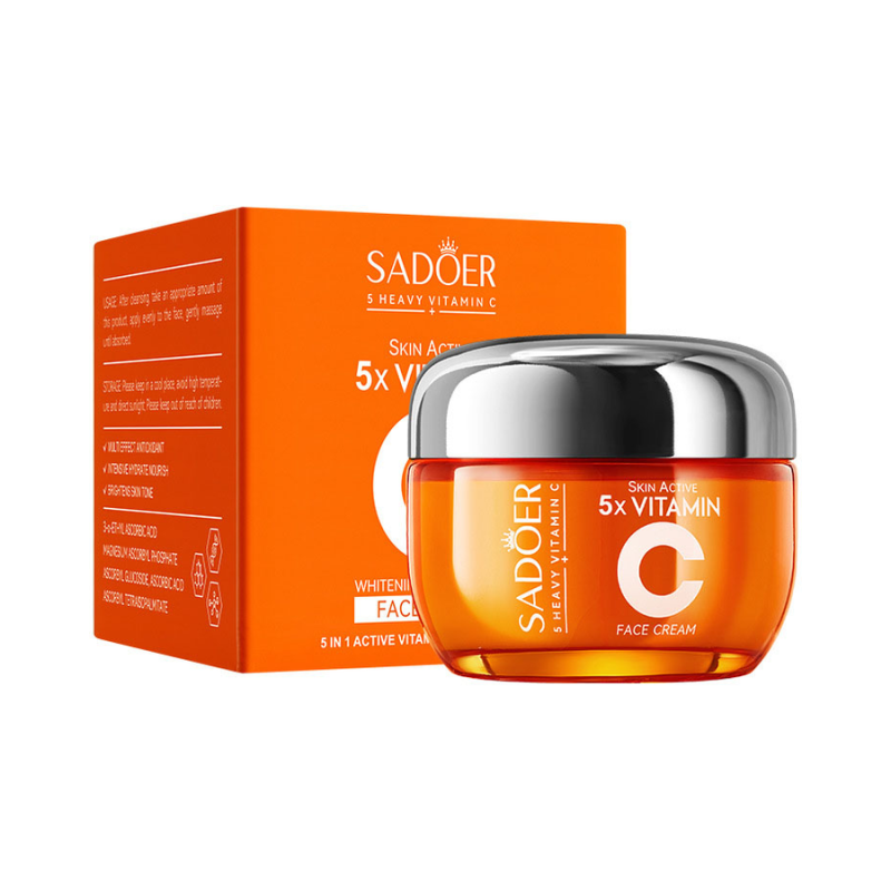 WHITENING ILLUMINATING FACIAL CREAM 5 IN 1 ACTIVE VITAMIN C + NIACINAMIDE 50ml. SADOER