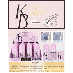 DREAM PARIS 72H ROLL-ON DEODORANT 50ML.(€1.50 UNIT) PACK 12 KISS BEAUTY