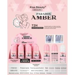 PARADOX AMBER 72H ROLL-ON DEODORANT 50ML.(€1.50 UNIT) PACK 12 KISS BEAUTY