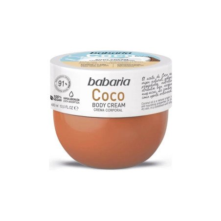 CREME CORPORAL COM VITAMINA E E COCO 400ML. BABARIA