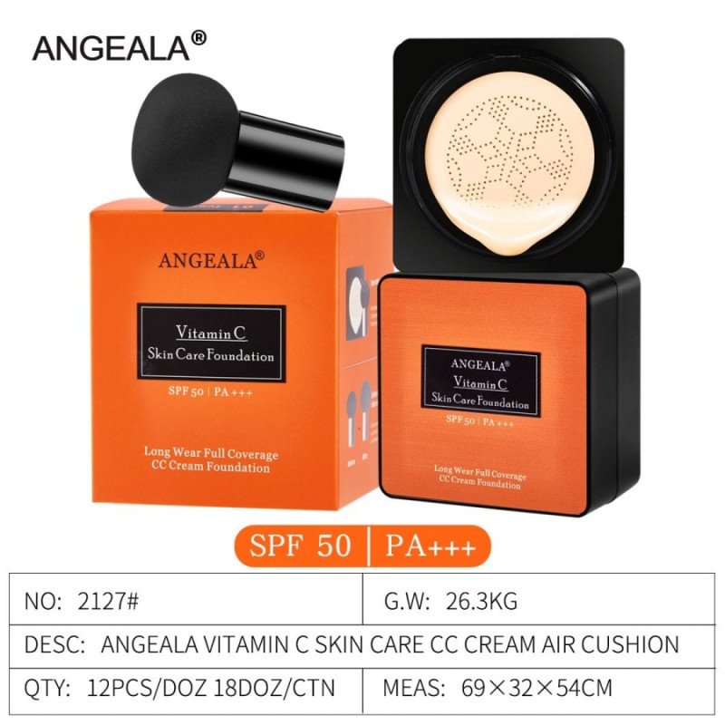 CC AIR CUSHION VITAMIN C MAKEUP SPF50 15GR. ANGELA