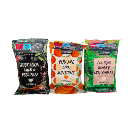 TOALLITAS HUMEDAS PERFUMADAS (0.74€ SET) PACK 24 SENCE