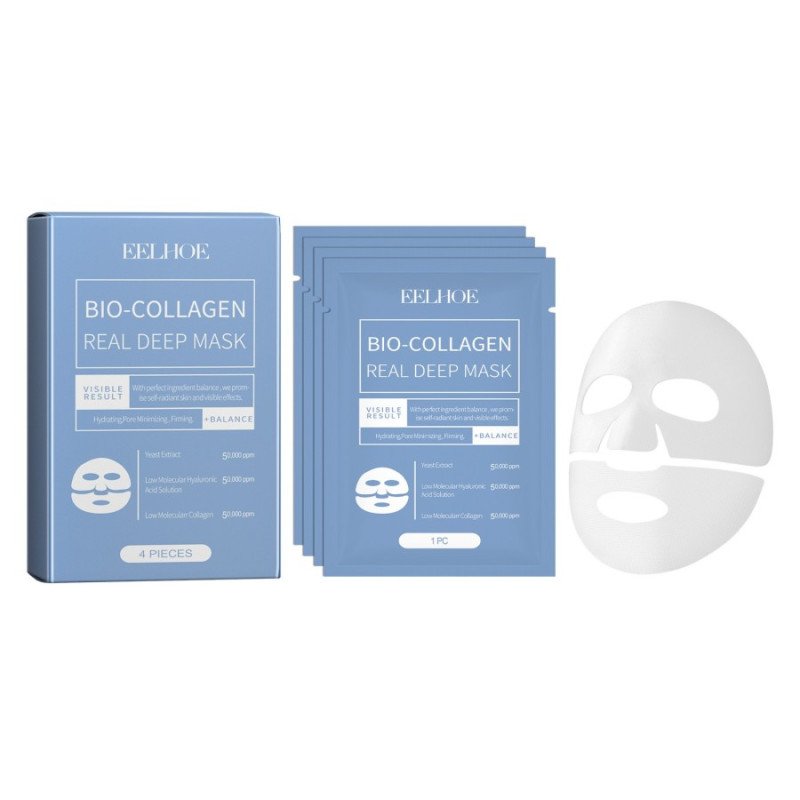 MÁSCARA FACIAL BIO-COLÁGENO (0,75€ UNIDADE) PACK 4 EELHOE