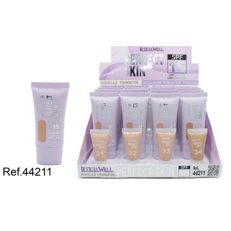 MAQUIAGEM PELE PERFEITA FPS15 30ML. (0,85€ UNIDADE) PACK 16 BEM LETÍCIA