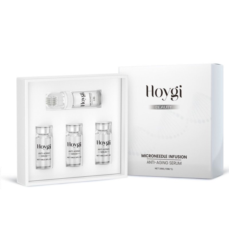 CONJUNTO DE SORO ANTI-ENVELHECIMENTO COM MICRONEEDLES 3X10ML. HOYGI