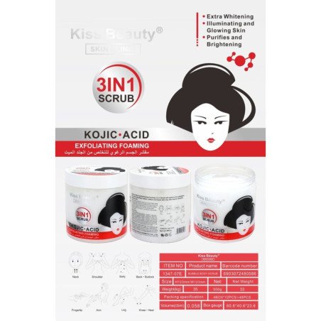 GEL EXFOLIANT À L'ACIDE KOJIQUE 3 EN 1 500ML. BAISER BEAUTÉ
