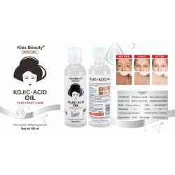 ACEITE CORPORAL+FACIAL+CABELLO CON ACIDO KOJIC 100ML. KISS BEAUTY