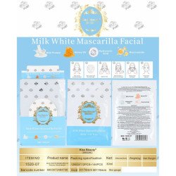 MASQUE VISAGE BLANC AU LAIT 30ML. (0,59 € UNITÉ) PACK 12 KISS BEAUTY