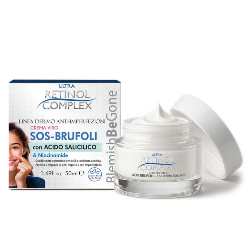 CRÈME SOS VISAGE POUR ACNÉ 50ML. COMPLEXE DE RÉTINOL