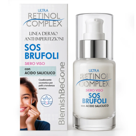 SOS FACIAL SERUM FOR ACNE 30ml.(€3.75 UNIT)PACK 12 RETINOL COMPLEX