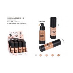 MAQUIAGEM FLUIDA HD MATTE 30ML.(2,19€ UNIDADE) PACK 12 EASY PARIS
