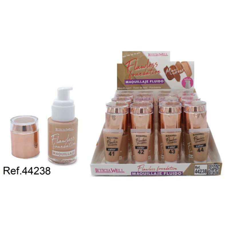 MAX COVER FLUID MAKEUP (€1,25 UNIDADE)PACK 16 LETICIA WELL