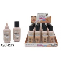 MAQUILLAGE FLUIDE MAT HAUTE COUVERTURE SPF15. 30ML.(1,15€ UNITÉ) PACK 16 BIEN LETICIA