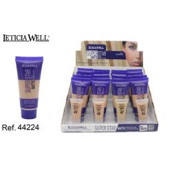 BASE DE MAQUIAGEM SUPER MATTE 4 CORES (0,78€ UNIDADE) PACK 16 LETICIA WELL