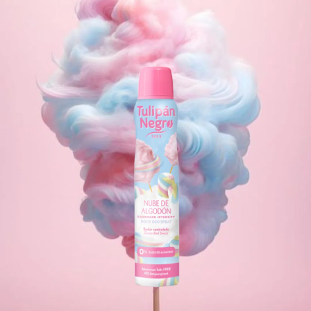 DESODORANTE SPRAY NUBE DE ALGODON 200ML.(1.79€ UNIDAD)PACK 6 TULIPAN NEGRO