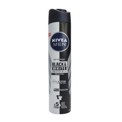 SPRAY DESODORANTE INVISÍVEL PRETO E BRANCO ORIGINAL 200ML. (2.35€ UNIDADE) PACK 6 NIVEA HOMEM