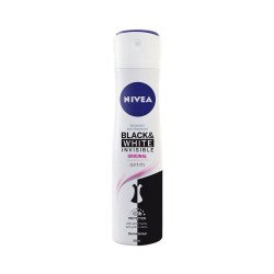 SPRAY DESODORANTE INVISÍVEL PRETO E BRANCO ORIGINAL 200ML. 2,65€UNIDADE) PACK 6 NIVEA