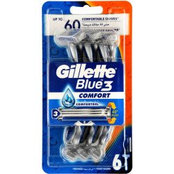RASOIR GILLETTE BLEU 3 CONFORT PACK 6 UNITÉS