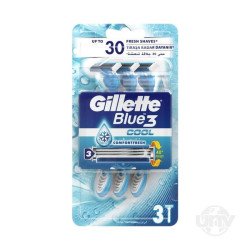 GILLETTE BLUE 3 COOL RAZOR PACK 3 UNITS