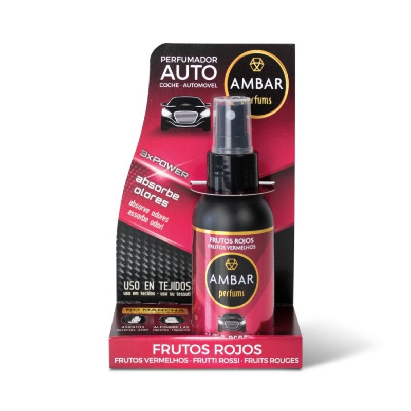 Ambientador AUTO SPRAY FRUTAS VERMELHAS 90ML. ÂMBAR