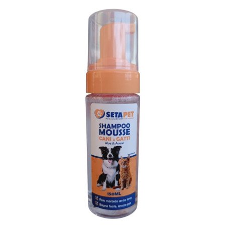 SHAMPOO MOUSSE PARA ANIMAIS DE ESTIMAÇÃO 150ML. SETABLU