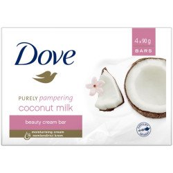 JABON EN PASTILLA DOVE BEAUTY CREAM BAR COCONUT MILK PACK 4X90GR.