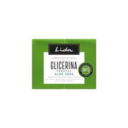 PASTILLA DE JABON DE GLICERINA 100% NATURAL ALOE VERA 2X100GR. LIDA