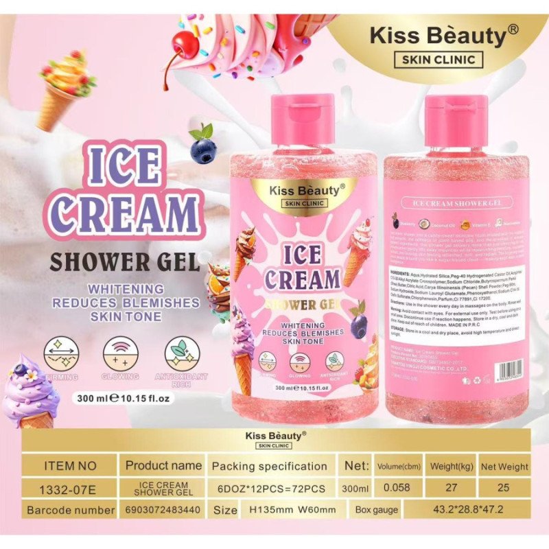 GEL DE BANHO GELADO 300ML. BEIJO BELEZA
