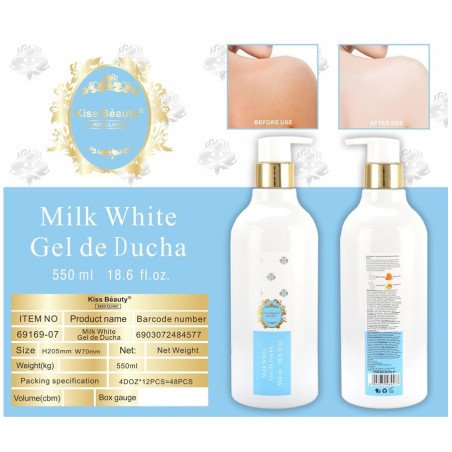 GEL DE DUCHE LEITE BRANCO 550ML. BEIJO BELEZA