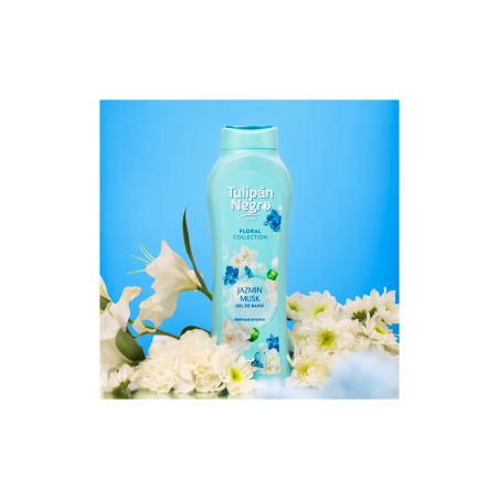 GEL DE DUCHE JAZMIN MUSK 650ML.(1,59€ UNIDADE) PACK 6 TULIPA PRETA