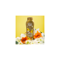 GEL DOUCHE AMBRE BOIS DE SANTAL 650ML. (1,59€ UNITÉ) PACK 6 TULIPE NOIRE