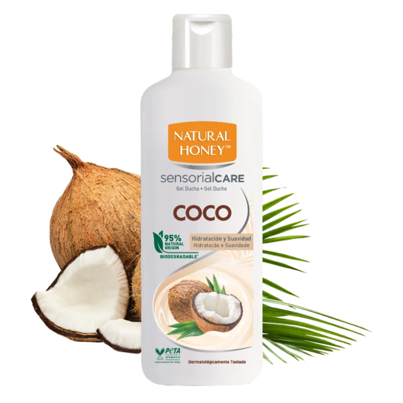 GEL DE BANHO E DUCHE COCO 600ML. MEL NATURAL