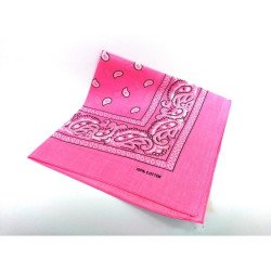 PAÑUELO ROSA PARA CUELLO O CABEZA (0.45 UNIDAD) PACK 12 MEDIDAS 55X55CM.