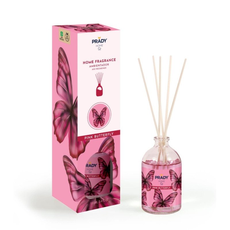 DÉSODORISANT PAPILLON ROSE MIKADO 100ML. (1,60€ UNITÉ) PRADY 12 PACK