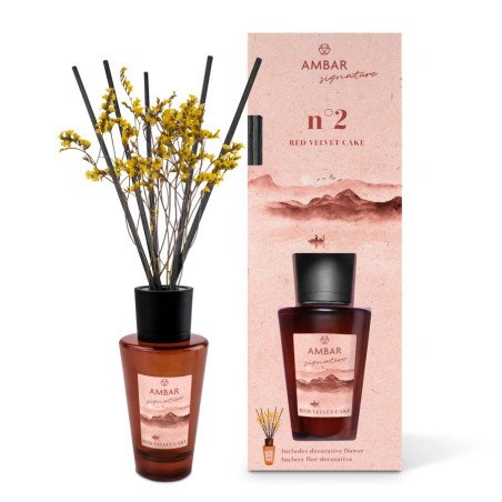 BOLO VELUDO VERMELHO ASSINATURA MIKADO 85ML. ÂMBAR