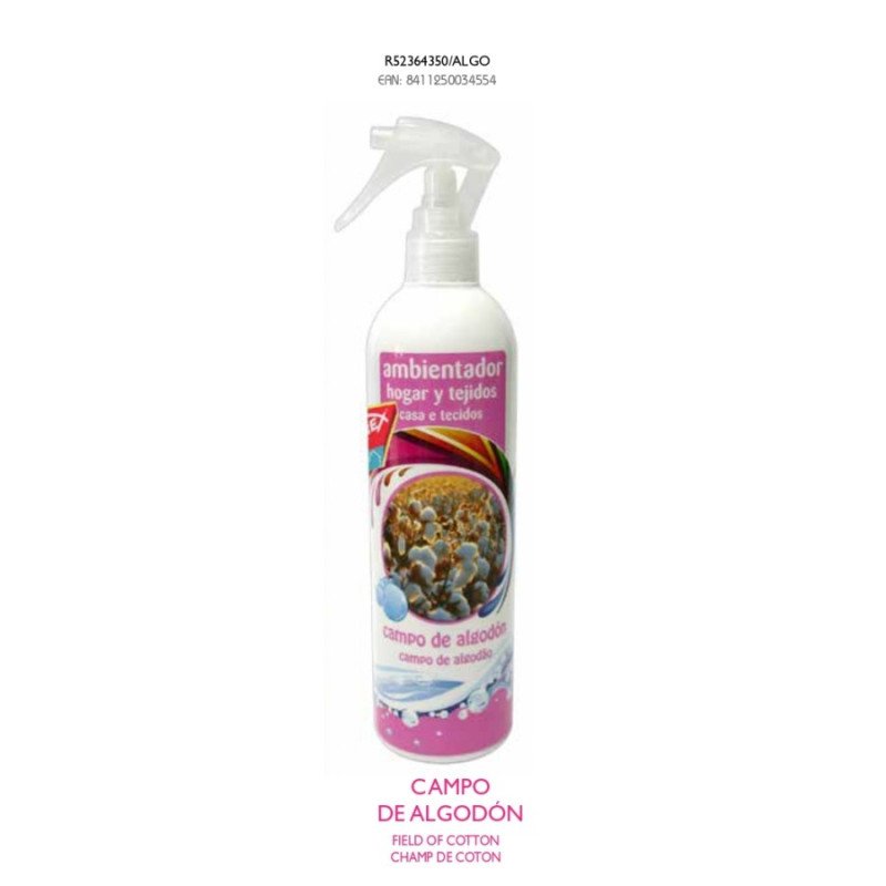 AROMIZADOR DE CAMPO DE ALGODÃO + TÊXTIL 350ML. LUBREX