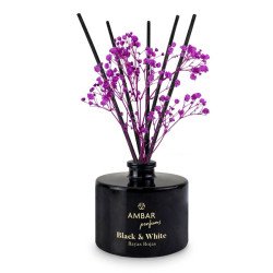 MIKADO BAGAS VERMELHAS PRETO E BRANCO AFRESCADOR DE AR ​​40ML. ÂMBAR
