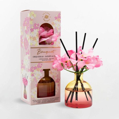 MIKADO BOUQUET ORQUÍDEA-JASMIM E CEDRO Ambientador 170ML. A CASA DOS AROMAS