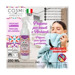 LAVENDER HYGIENIZING FABRICS AND ENVIRONMENT SCENTED SPRAY 250ML. COSMI
