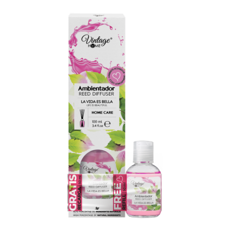 MIKADO VIDA BELLA AIR FRESHENER 100+50ML.(€1.55 UNIT) PACK 12 VINTAGE