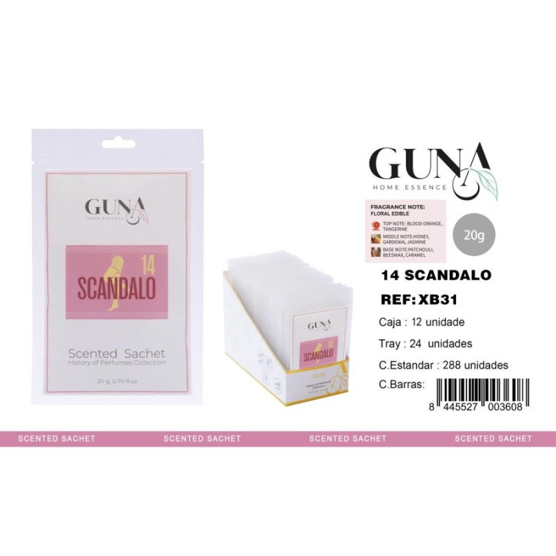 SCANDALO SCENTED ENVELOPE (€0.99 UNIT) PACK 24 GUNA HOME